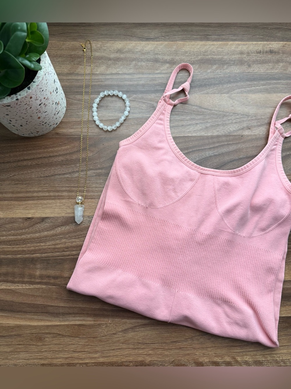 Spiritual Gangster Light Pink Jumpsuit Bodysuit Leggings